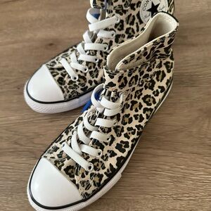 Converse Animal Print High-Tops with White Accents